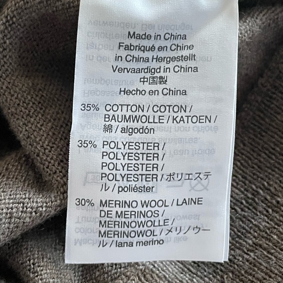 J. Crew MERCANTILE Men's brown tan Zip Mock-Neck Sweater NORMCORE Size: Large - Picture 6 of 7